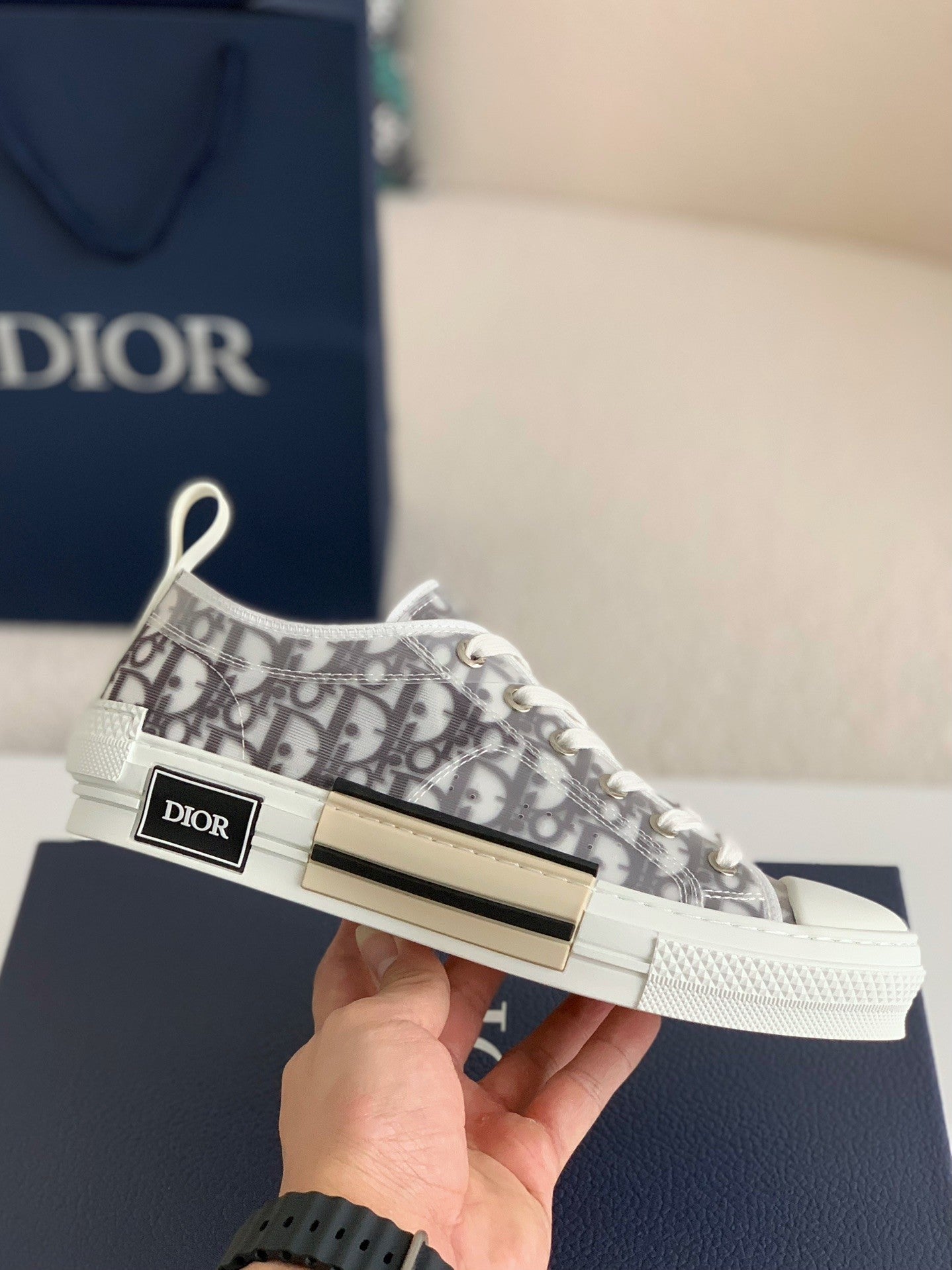 B23 Oblique Sneaker – Grey Transparent Monogram