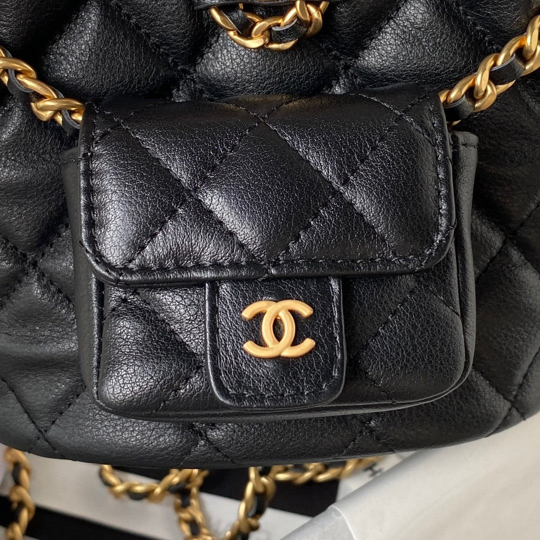 Quilted Leather Mini Backpack