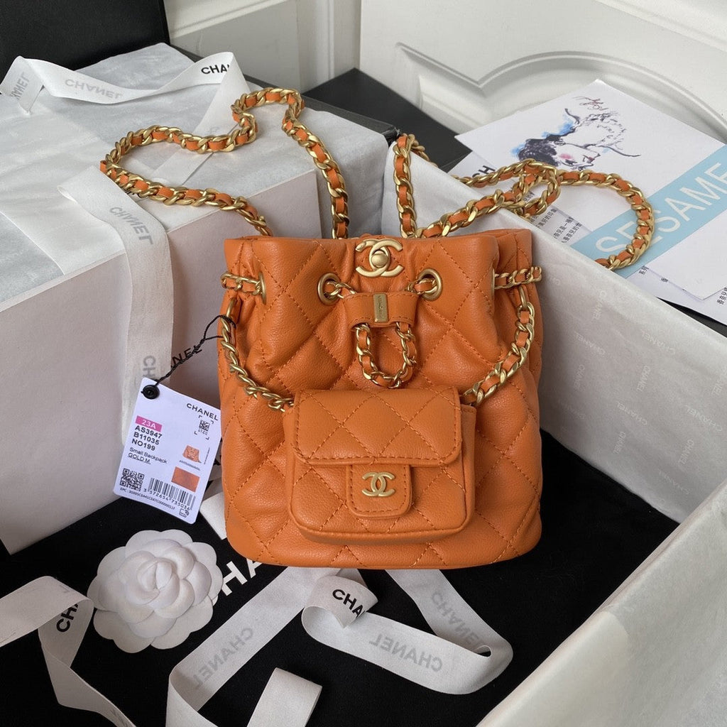 Quilted Leather Mini Backpack