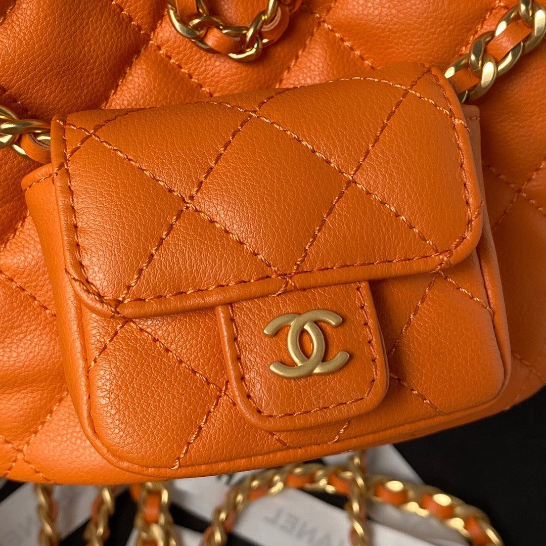 Quilted Leather Mini Backpack