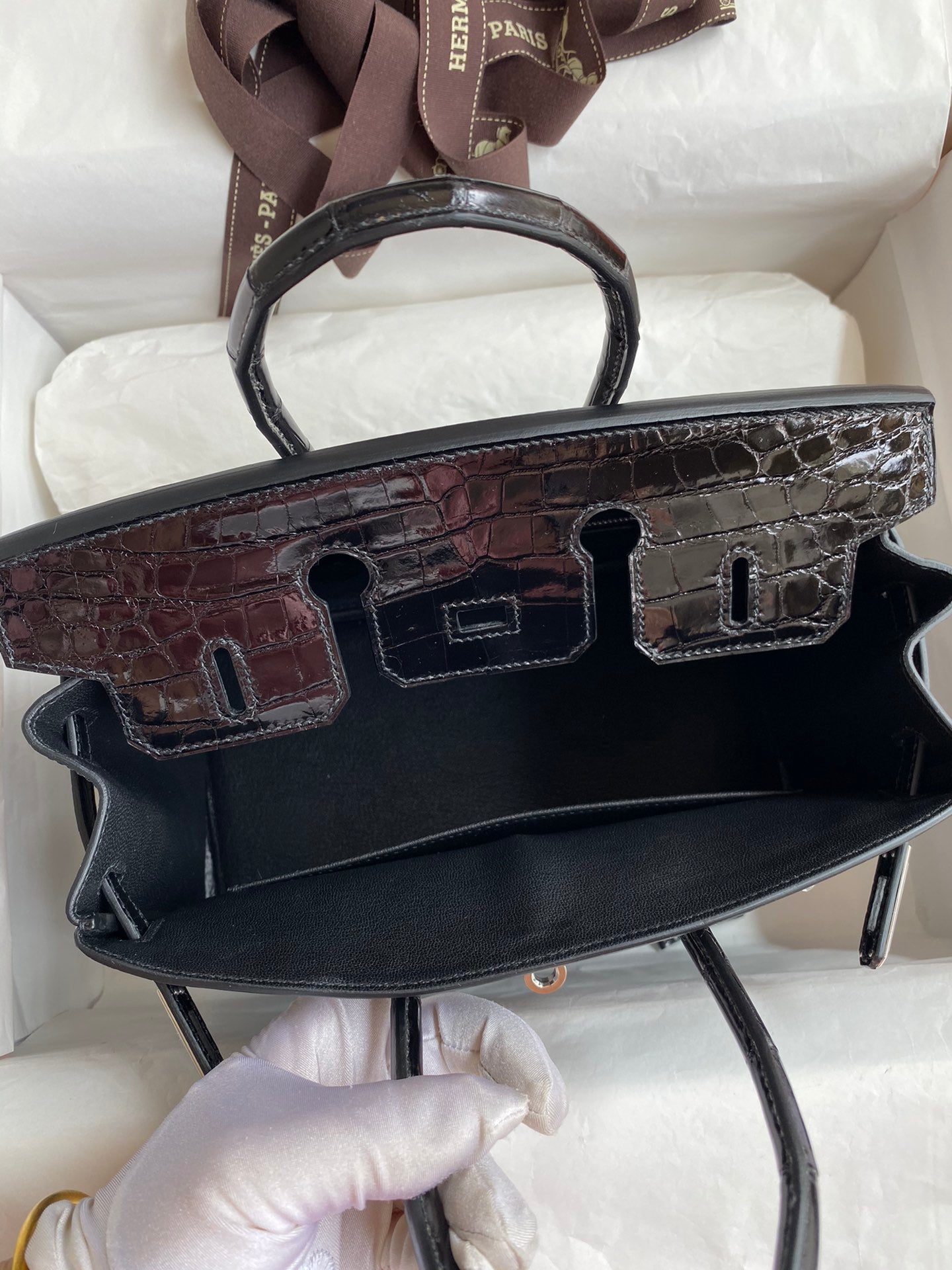 Birkin 25cm Alligator Leather Bag