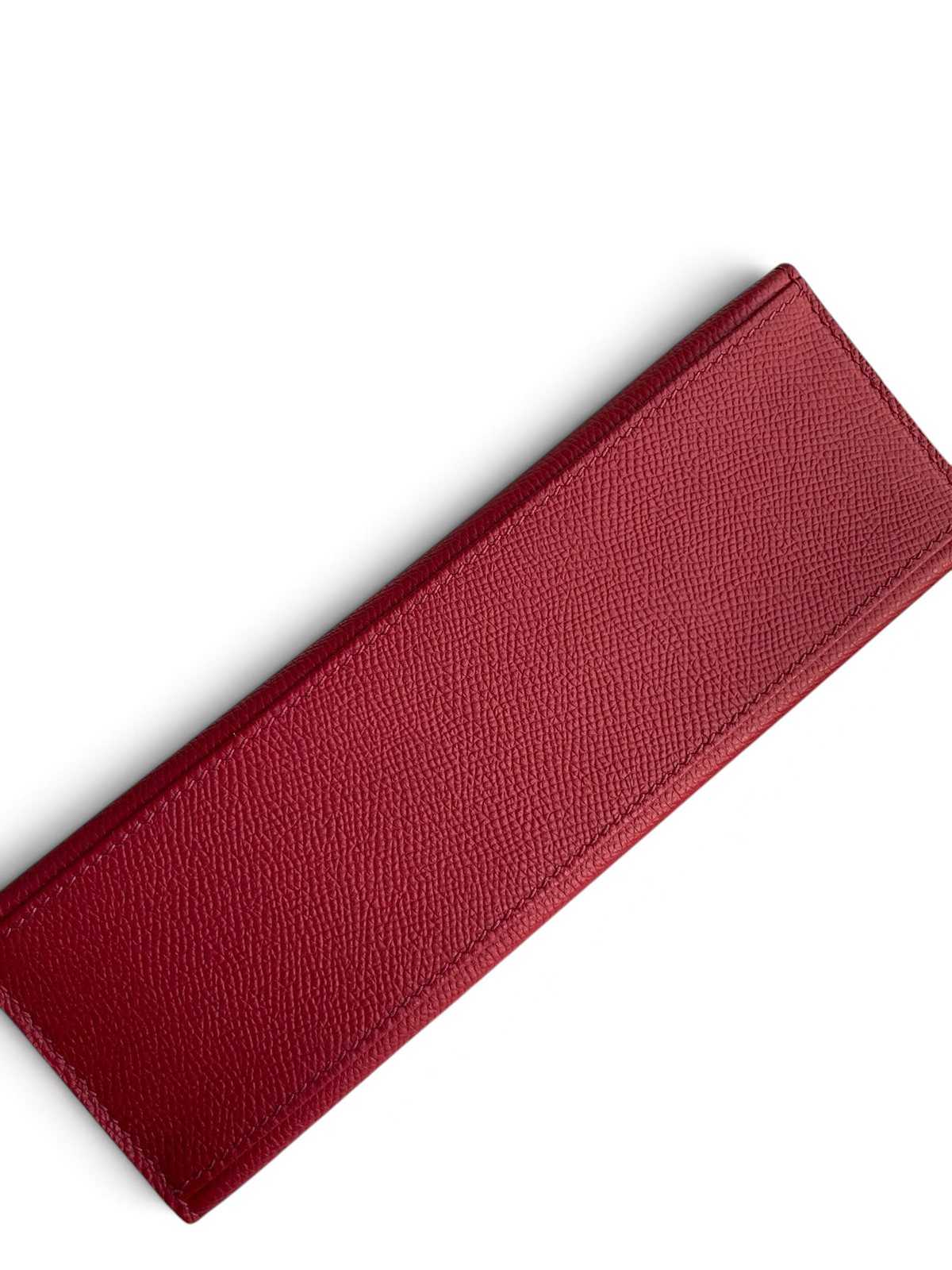 SWORD LUXURY Mini Kelly 22cm çanta, kırmızı Epsom deri dokusu ve zarif yapısıyla kutu içerisinde detaylı görünüm.