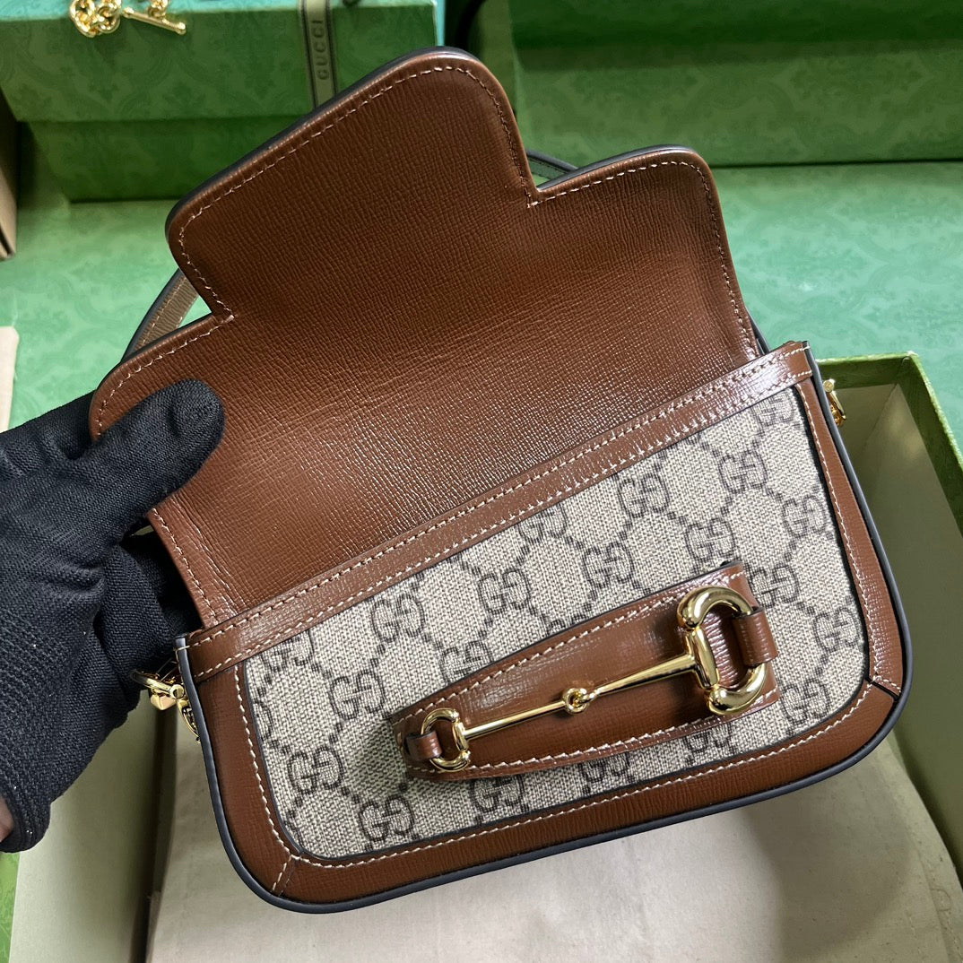 Horsebit 1955 Leather Mini Chain Shoulder Bag