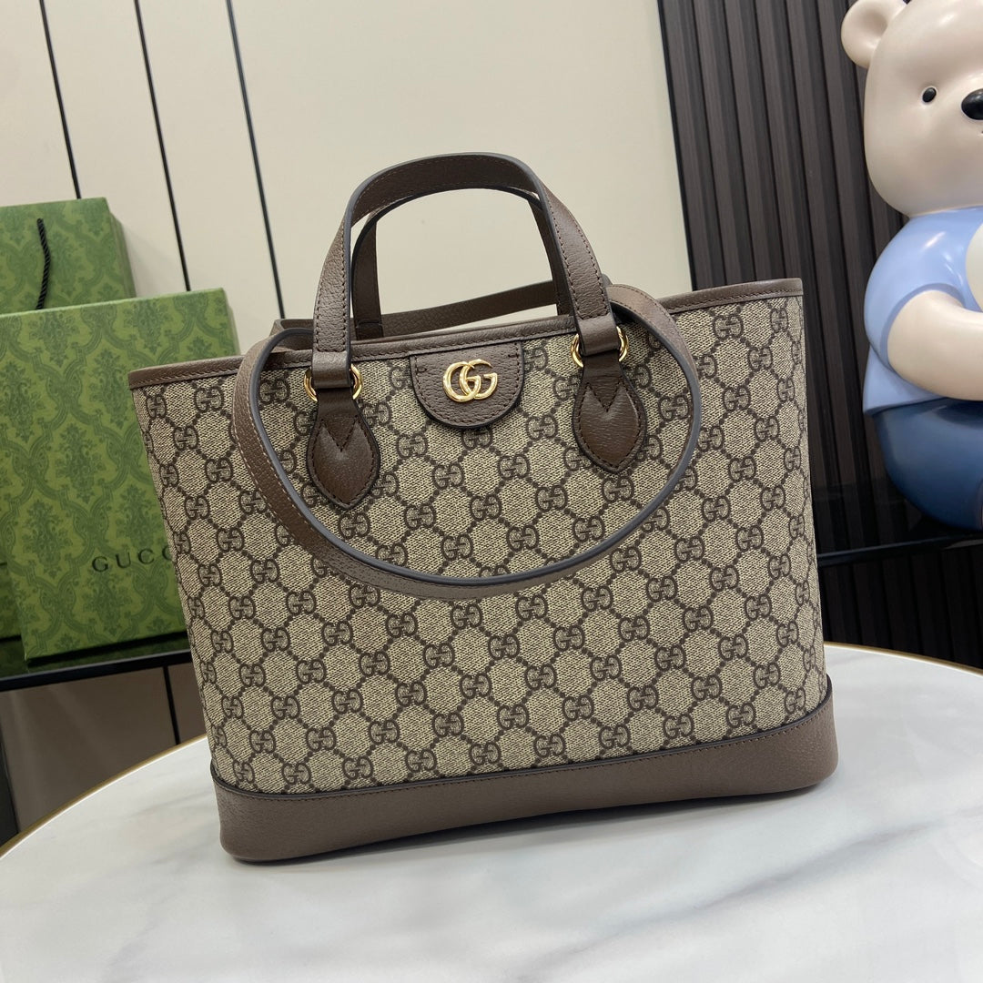 Ophidia Monogram Canvas Top Handle Tote – 31cm