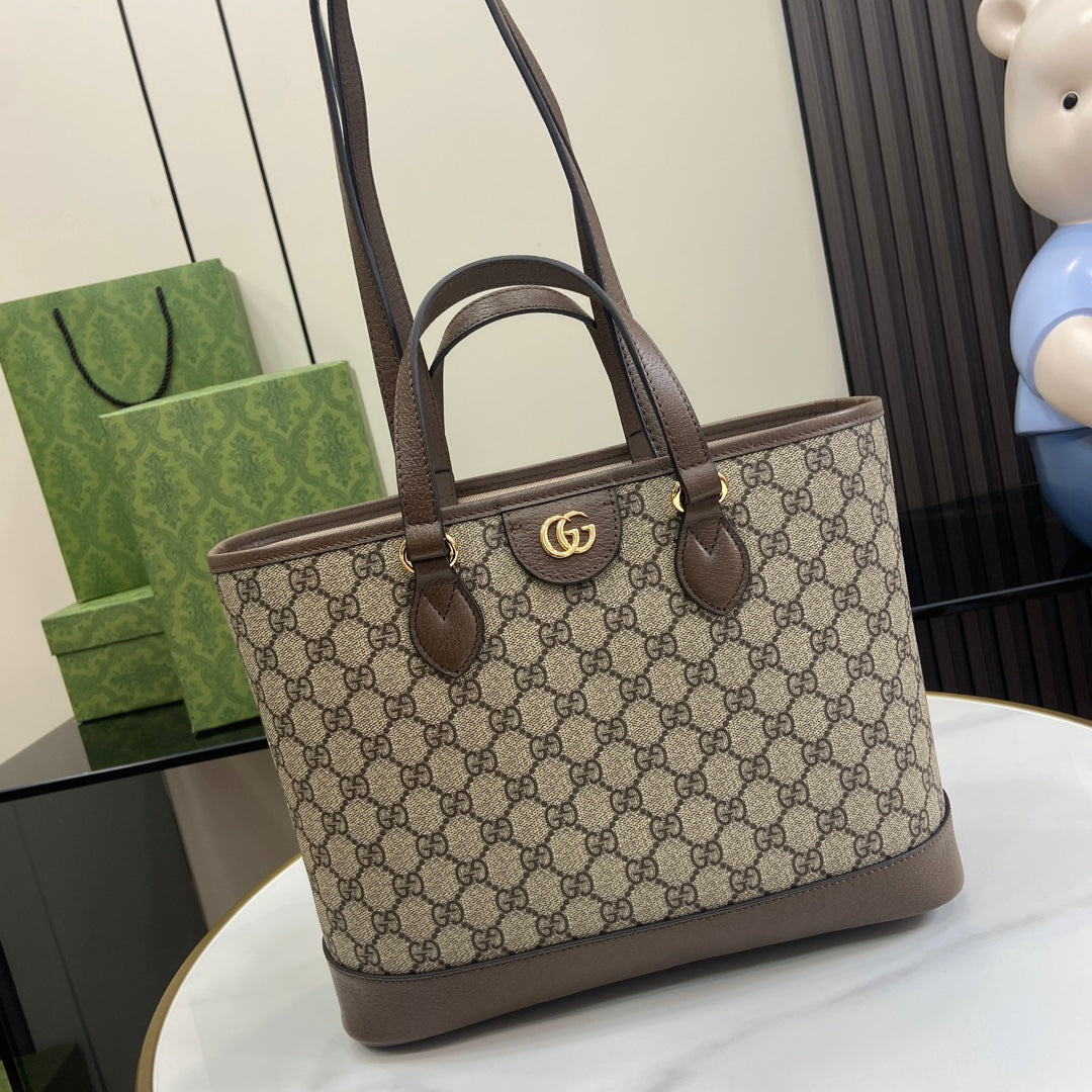 Ophidia Monogram Canvas Top Handle Tote – 31cm