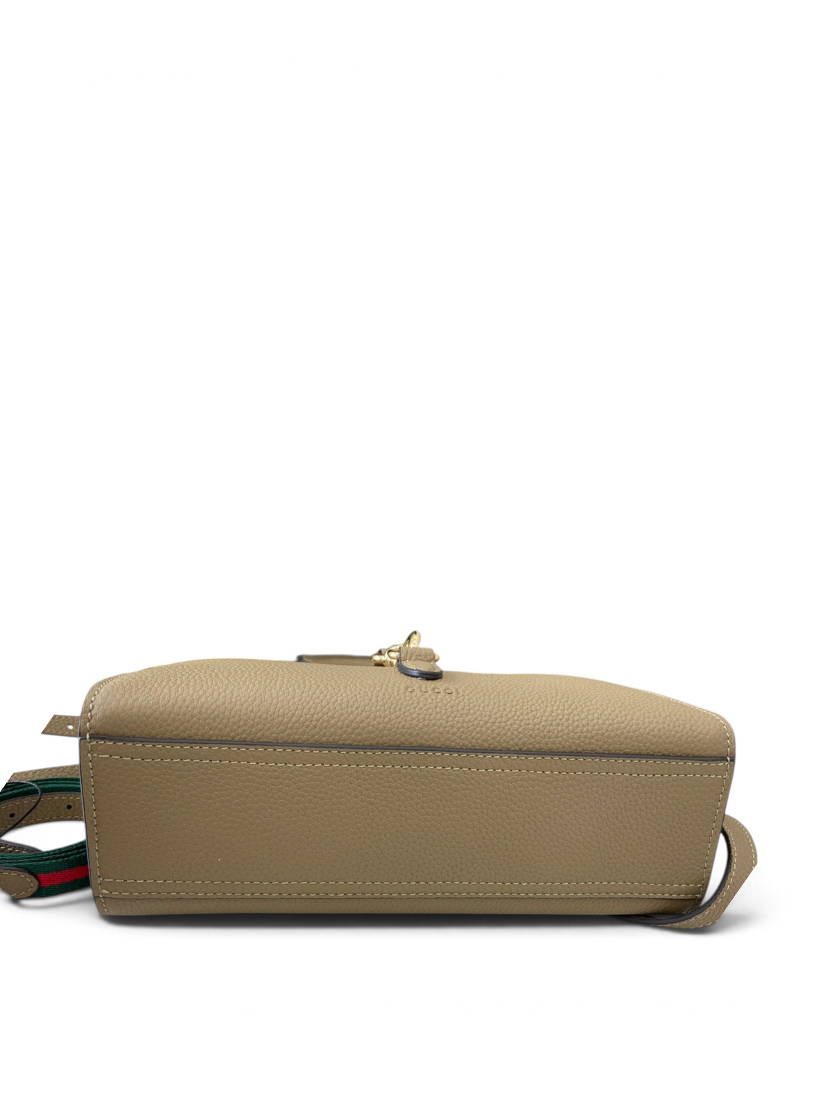 SWORD LUXURY Jackie mini tote çanta, bej renkli dokulu vegan deri, altın tonlu donanım ve detaylı dikiş yapısı.
