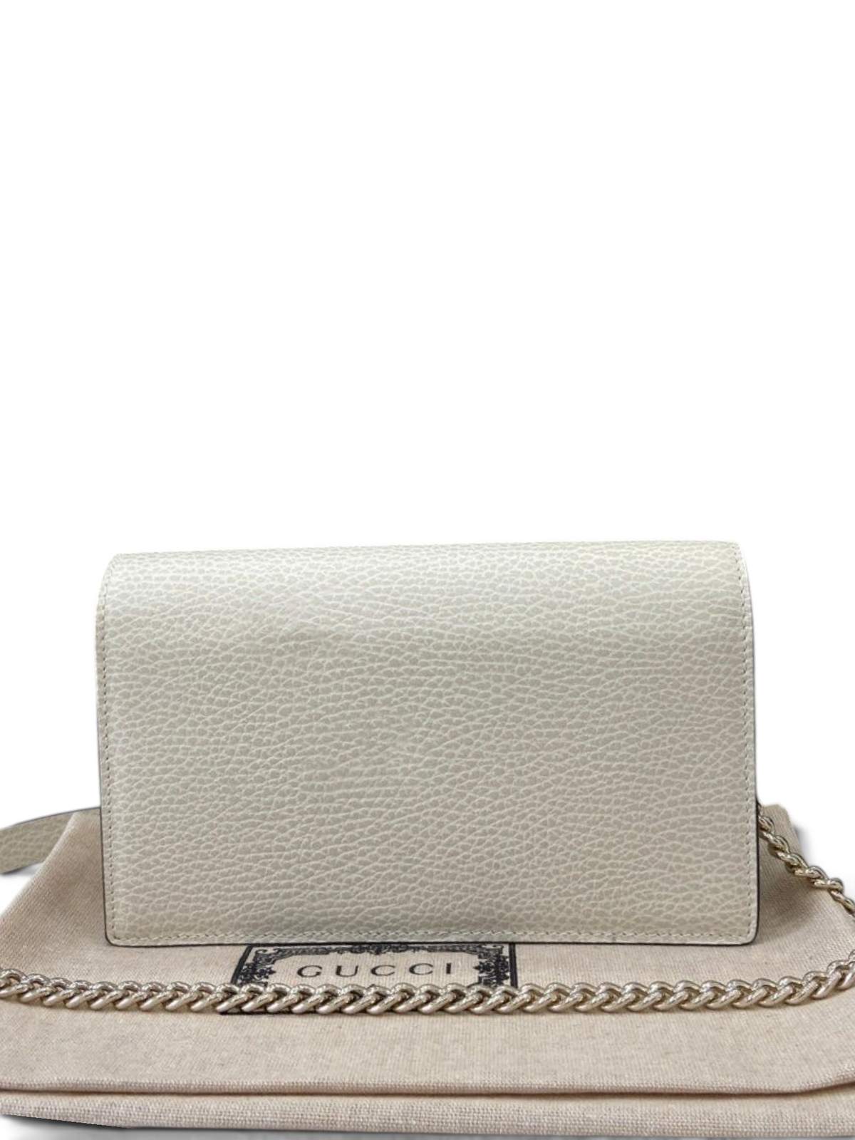 SWORD LUXURY Blondie Mini Bag, beyaz dokulu deri, altın zincir askılı ve şık tasarımlı kompakt omuz çantası.