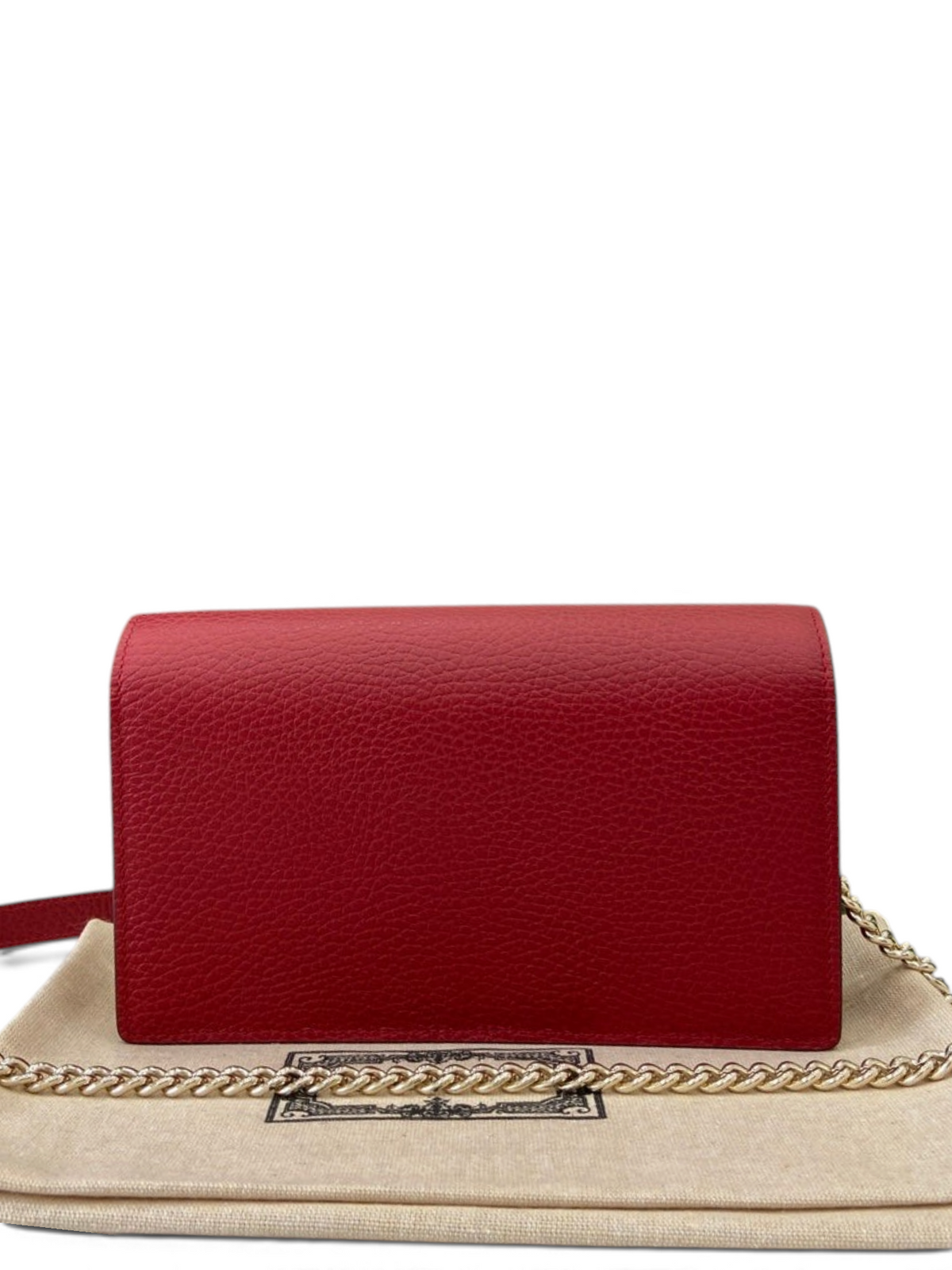 SWORD LUXURY Blondie Mini Bag, kırmızı dokulu deri, altın zincir askılı ve şık tasarımlı lüks çanta.