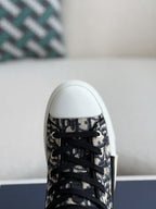 B23 Oblique High-Top Sneaker – Beige Monogram Canvas