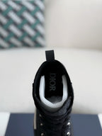 Dior B23 Oblique High-Top Sneaker – Black Logo Print Canvas