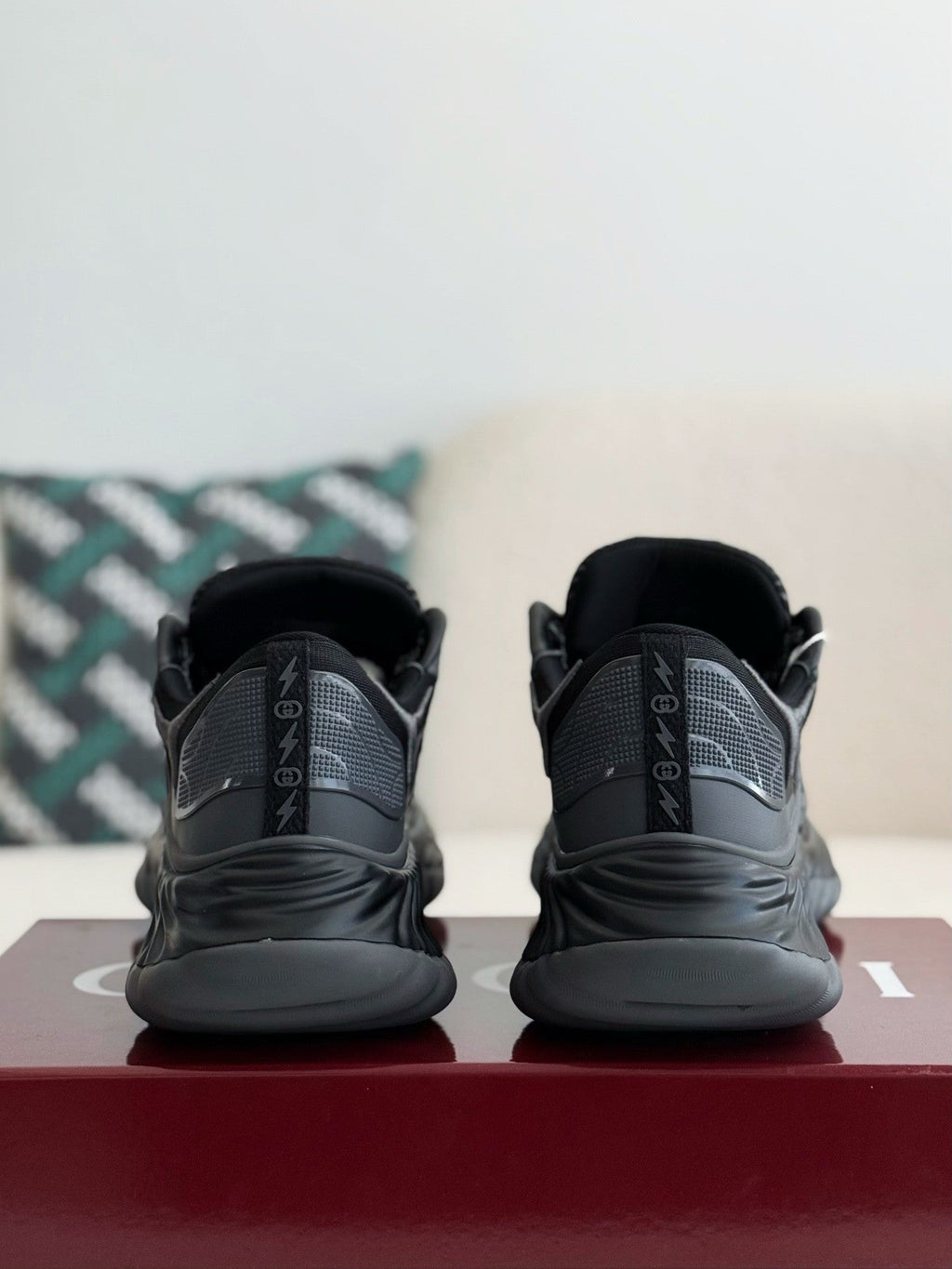 Ripple Black Chunky Sneakers