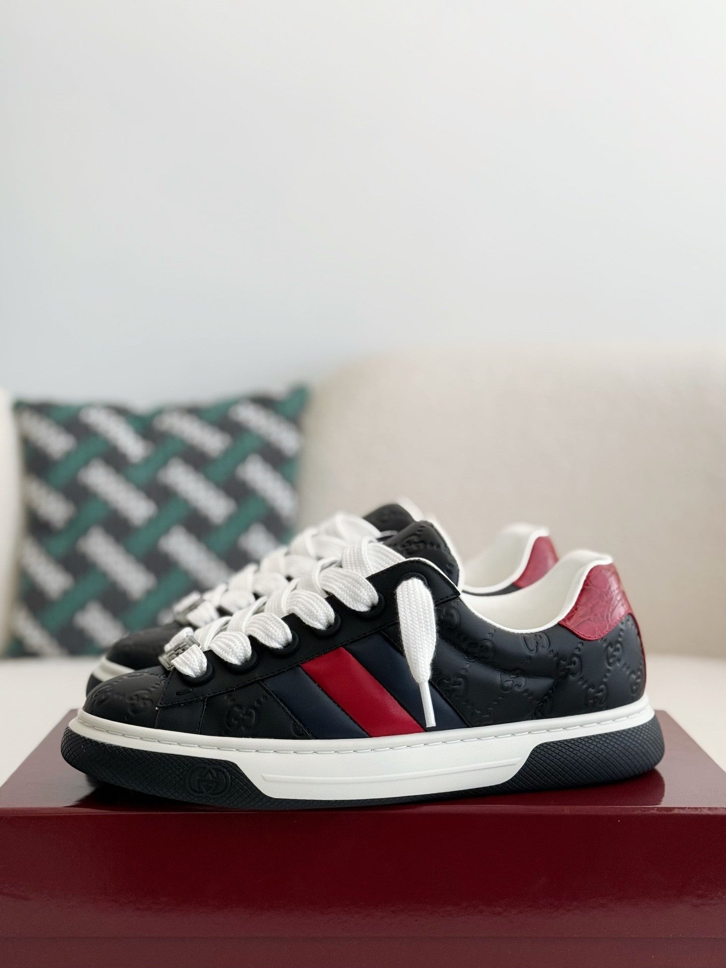 Ace Black Leather Sneakers