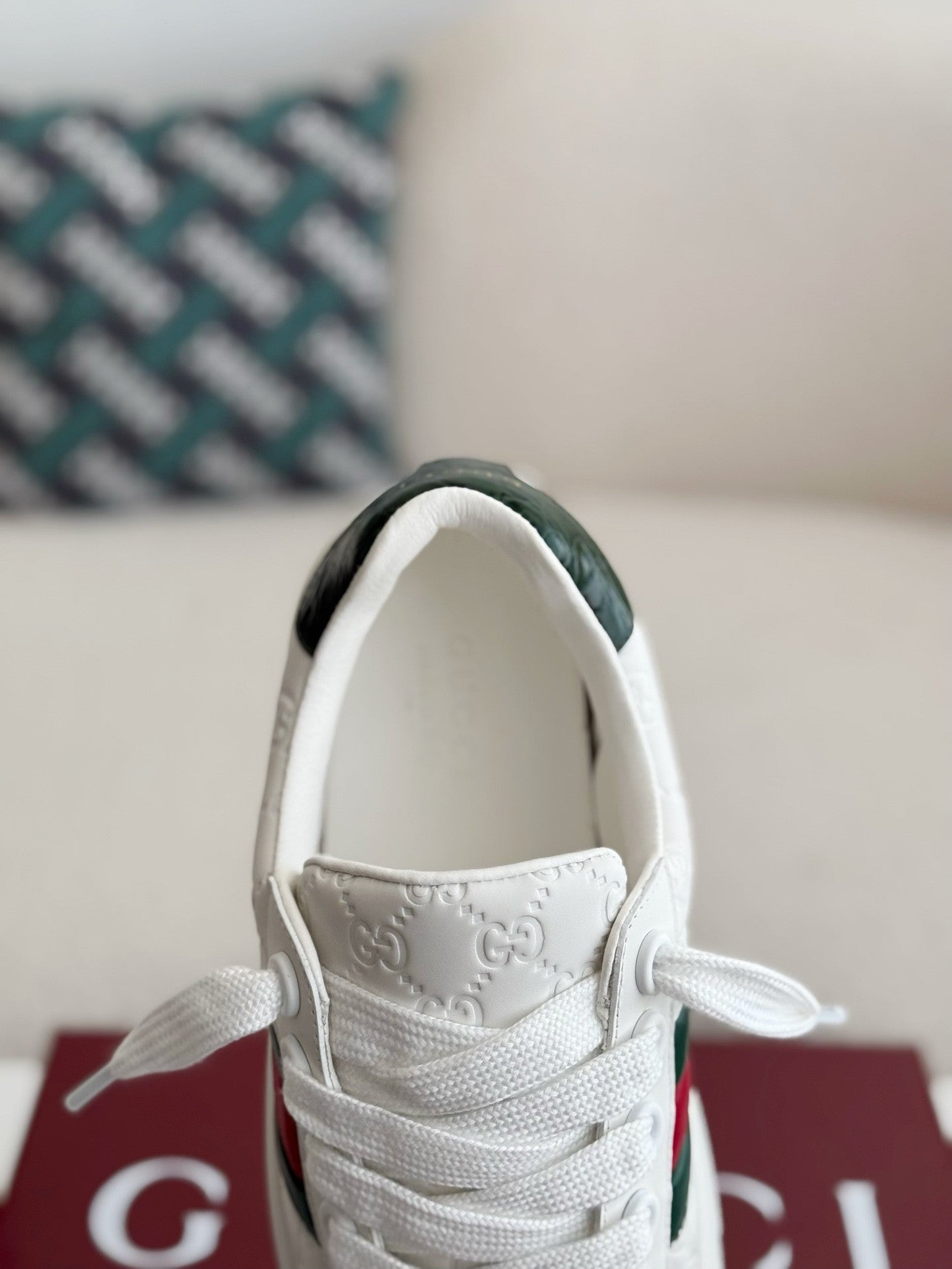 Embossed GG Leather Casual Sneakers
