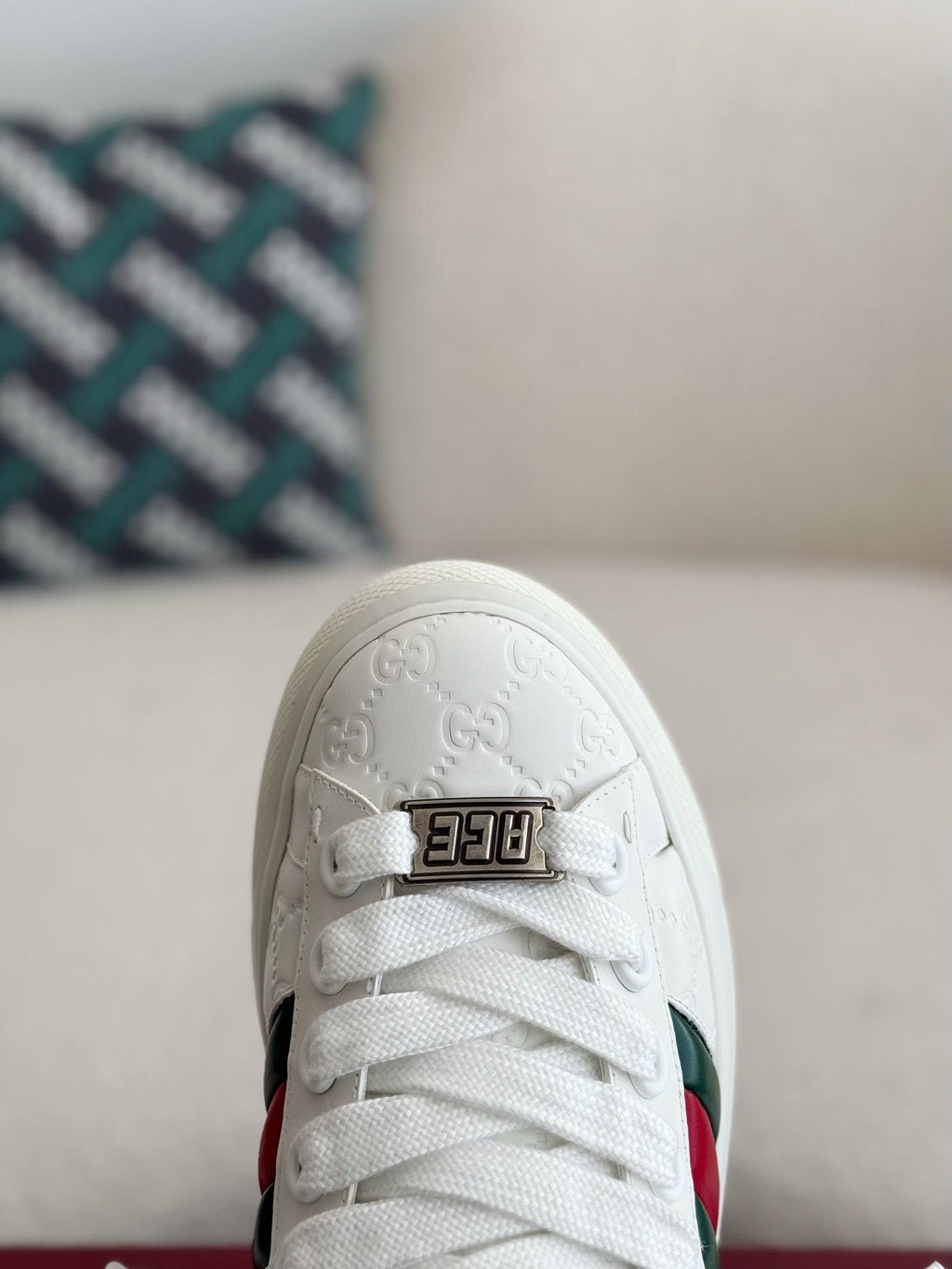 Embossed GG Leather Casual Sneakers