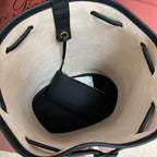 Extra Black Canvas Drawstring Backpack