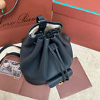 Extra Navy Canvas Drawstring Backpack