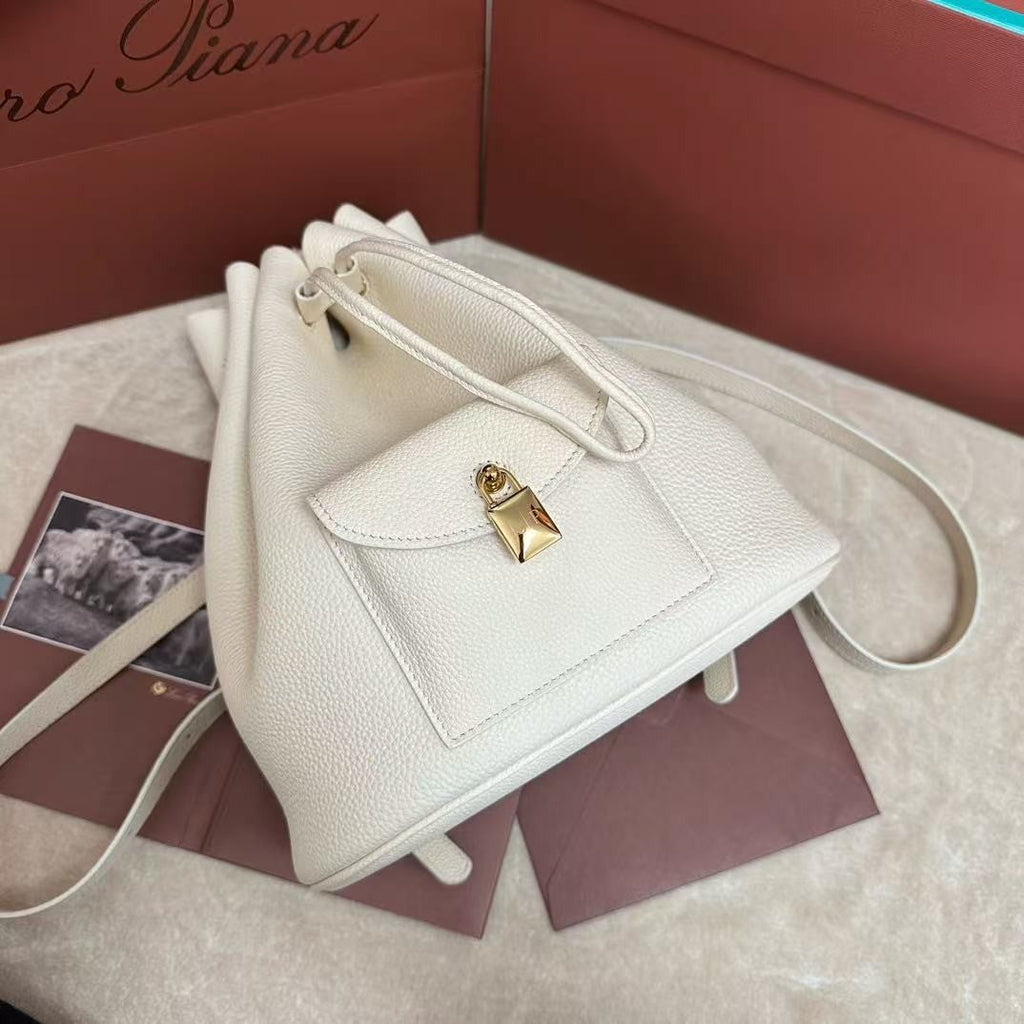 Extra White Canvas Drawstring Backpack