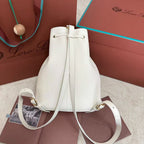 Extra White Canvas Drawstring Backpack