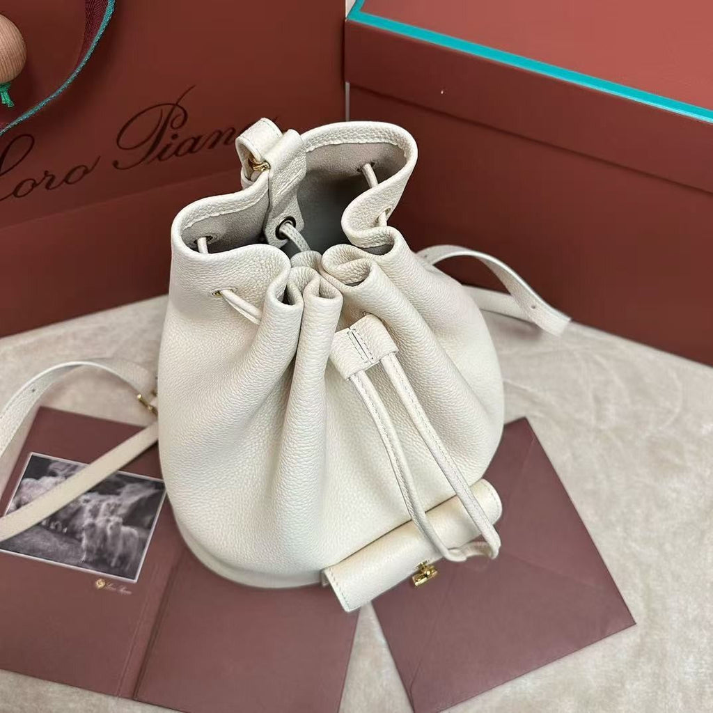 Extra White Canvas Drawstring Backpack