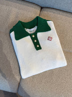 Raglan Boucle Polo Shirt