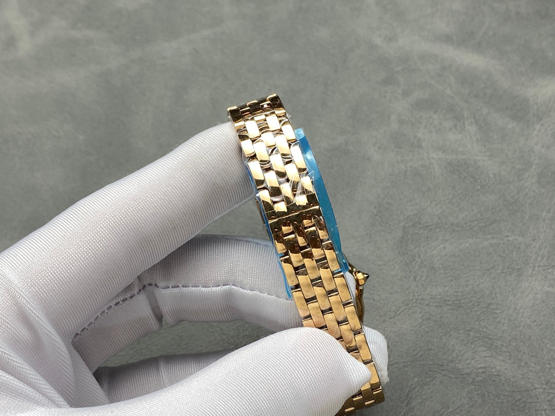 Panthère Style Gold-Tone Square Watch – 22mm