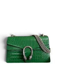 Croc-Embossed Dionysus Shoulder Bag