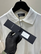 Silk Cotton Polo Shirt with Embroidery