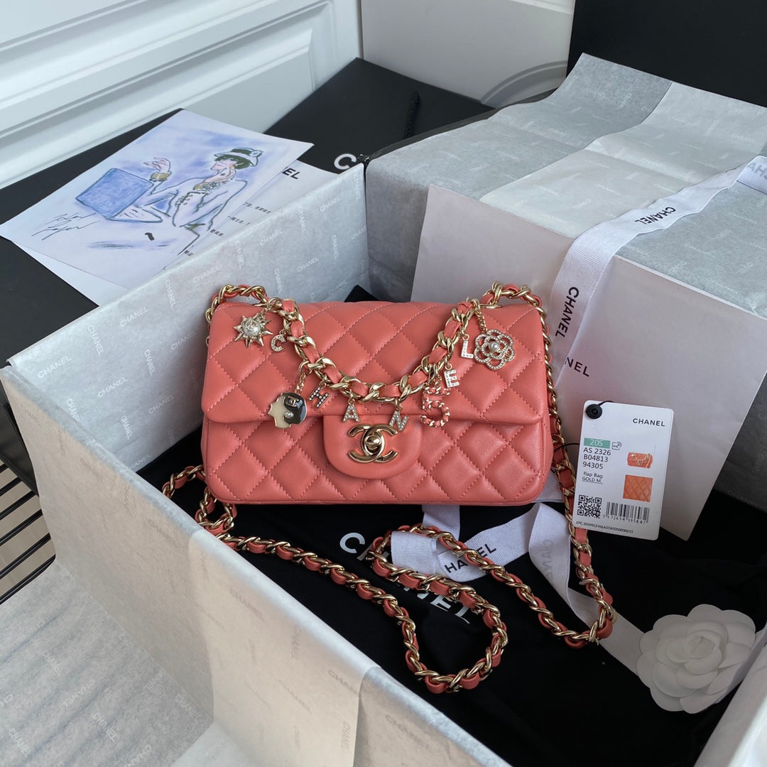 Quilted Coco Charm Flap Bag