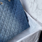 25 Medium Quilted Large Denim Bag