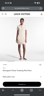 Monogram Flower Toweling Polo Dress