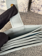 Quilted Leather Compact Wallet