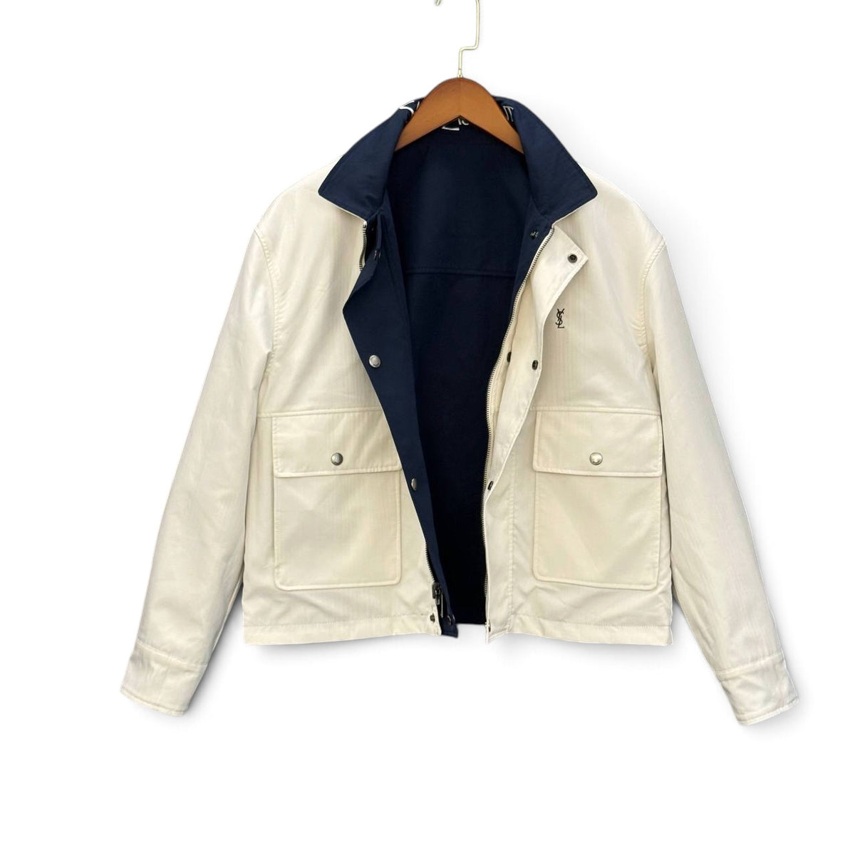 Cassandre Reversible Work Jacket 
in Brushed Cotton Double-Sided Canvas