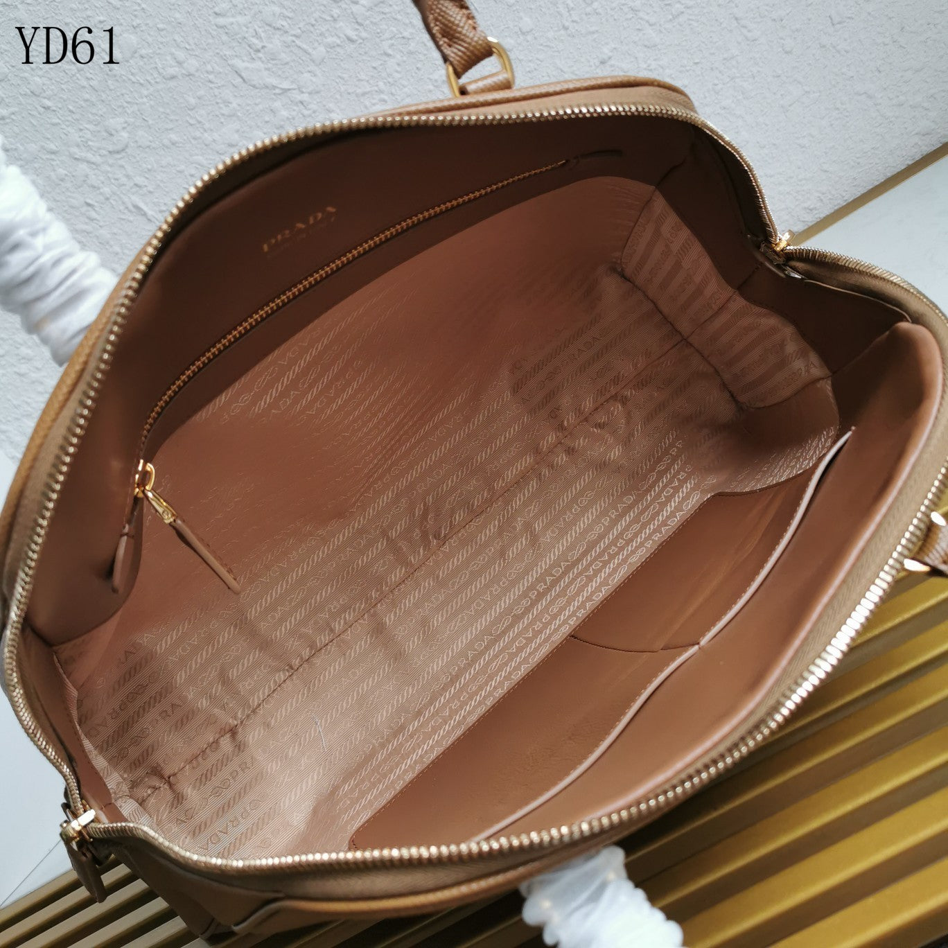 Saffiano Leather Top Handle Bag