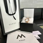 G-Frame Gold Stainless Steel Watch with Mother-of-Pearl Dial – 37mm