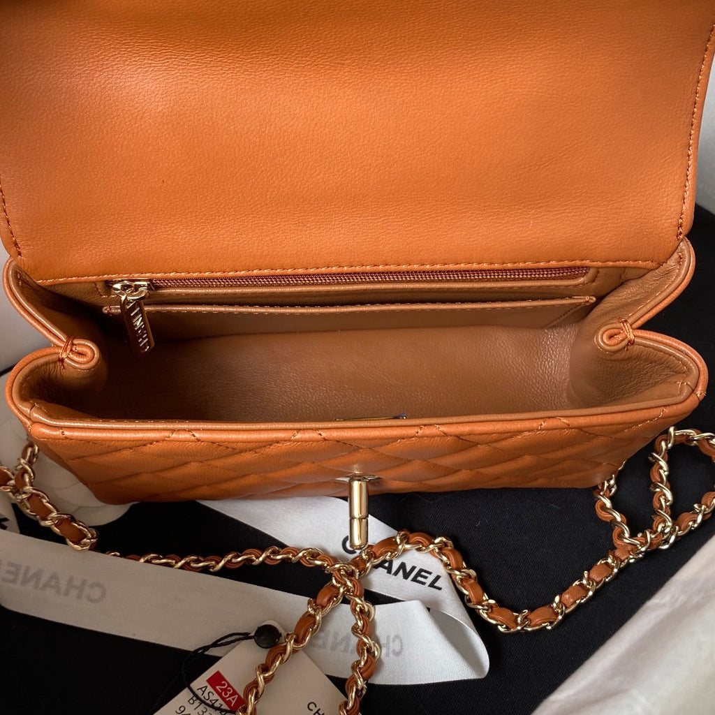 Diamond Handle Flap Bag