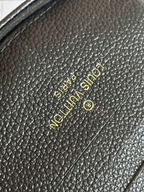 SWORD LUXURY Madeleine Nano çanta, siyah Monogram kabartmalı deri dokusu ve altın rengi Louis Vuitton logosu detayı.