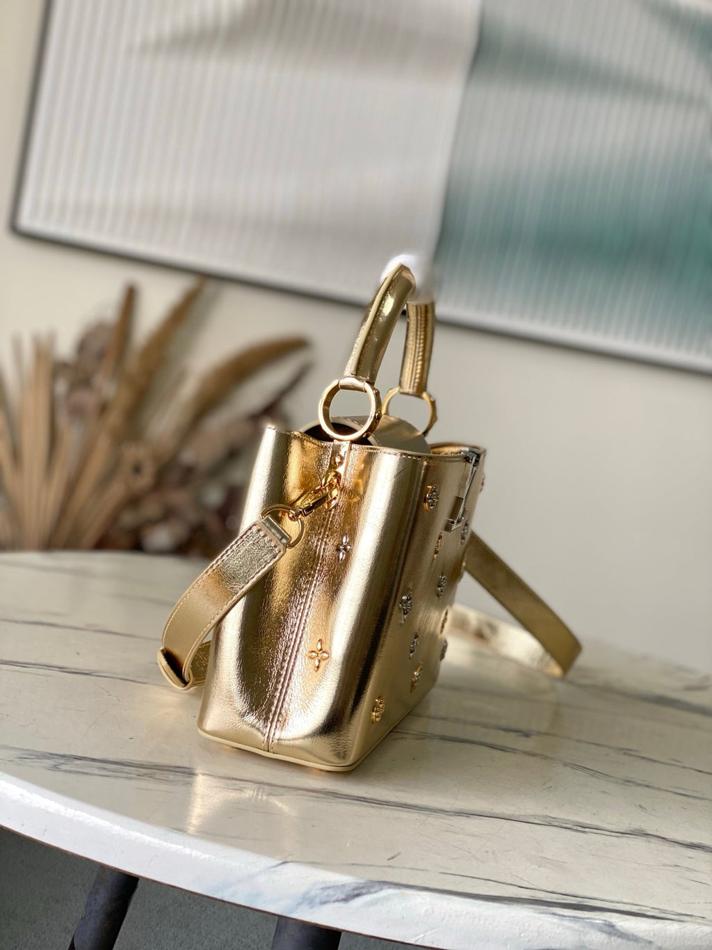 Capucines Mini Gold Star Bag
