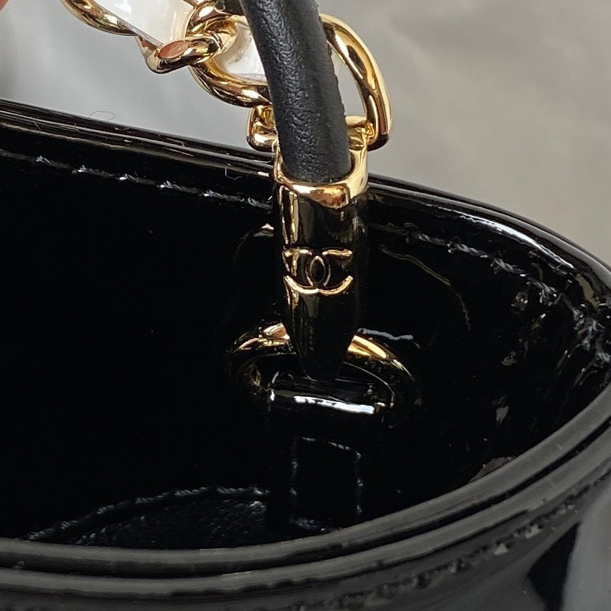 Glossy Quilted Handbag