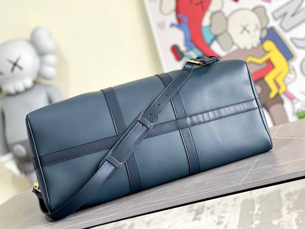 Keepall Bandoulière 50 – Denim Monogram & Taurillon Leather