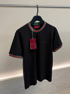 Cotton Jersey T-shirt With Embroidery Black
