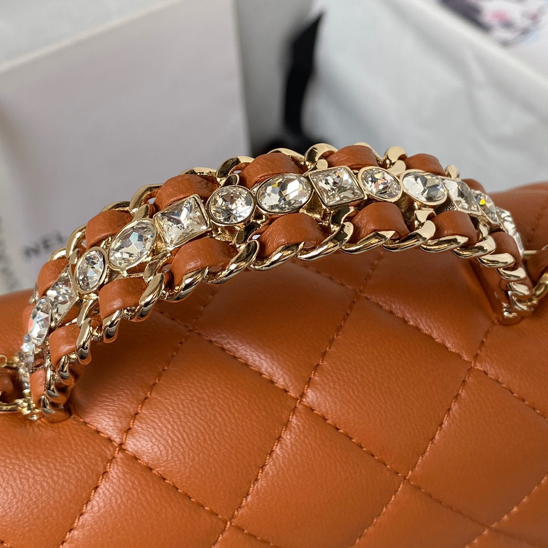 Diamond Handle Flap Bag