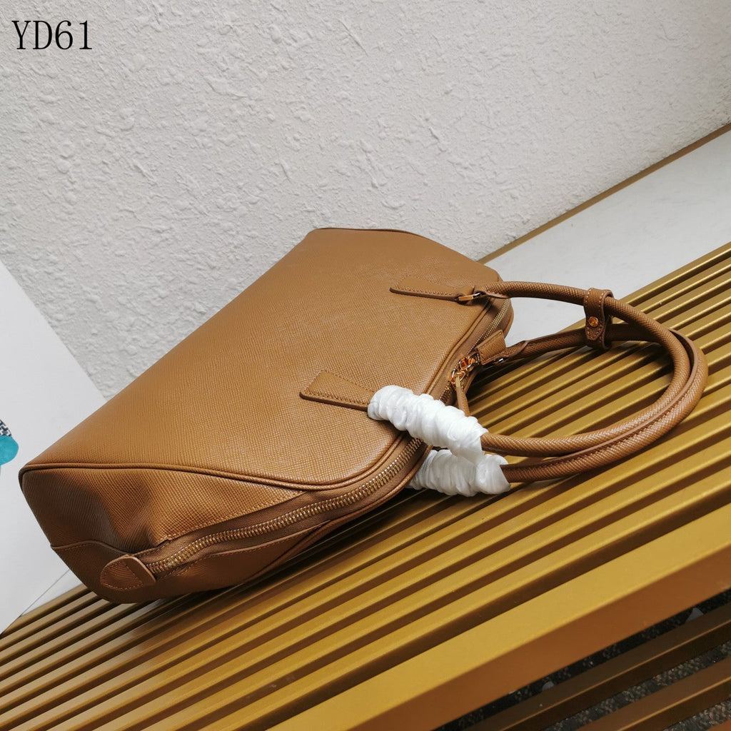 Saffiano Leather Top Handle Bag