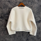 Cashmere Embroidered Jacket with Lambskin Slab