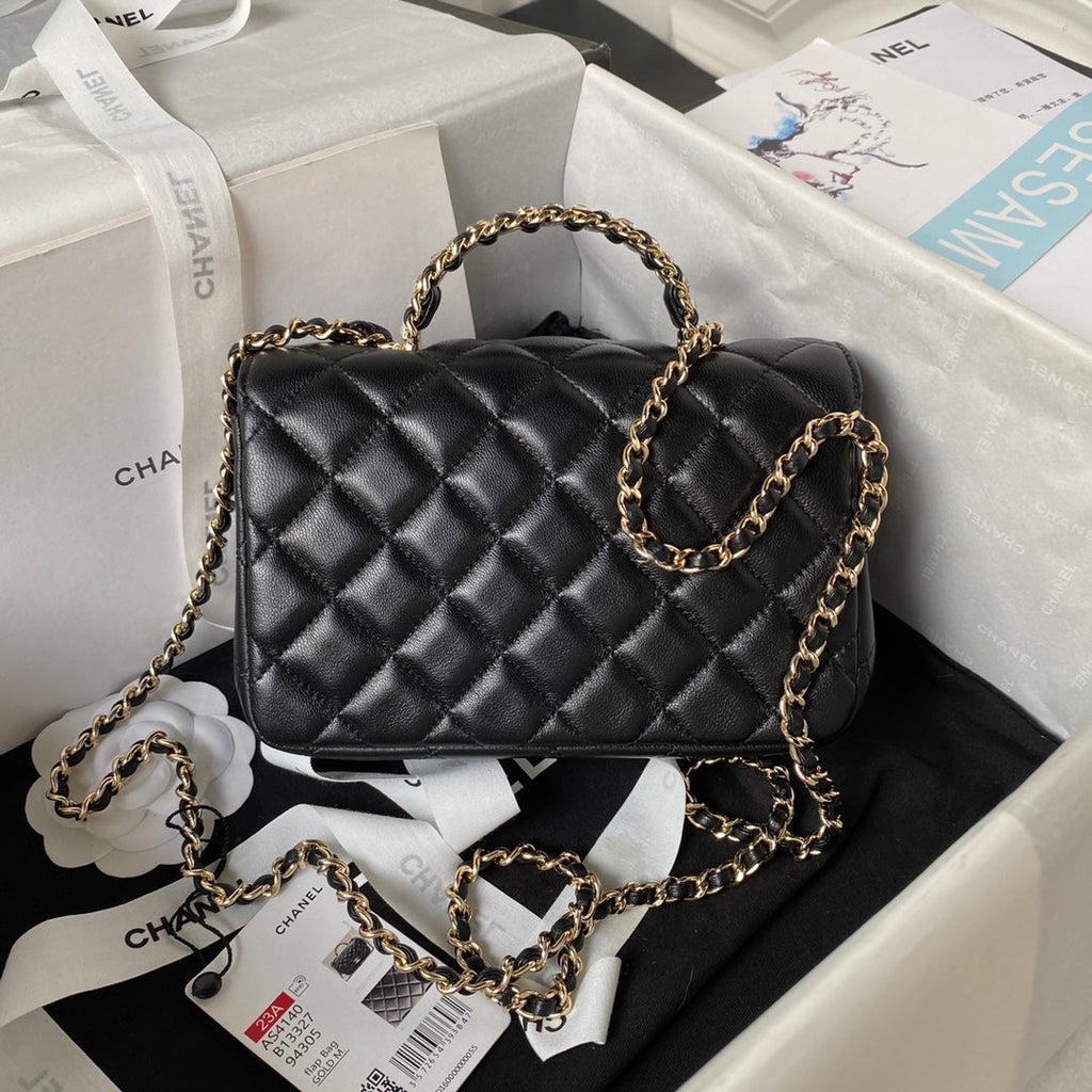 Diamond Handle Flap Bag