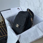 25 Medium Quilted Denim Bag