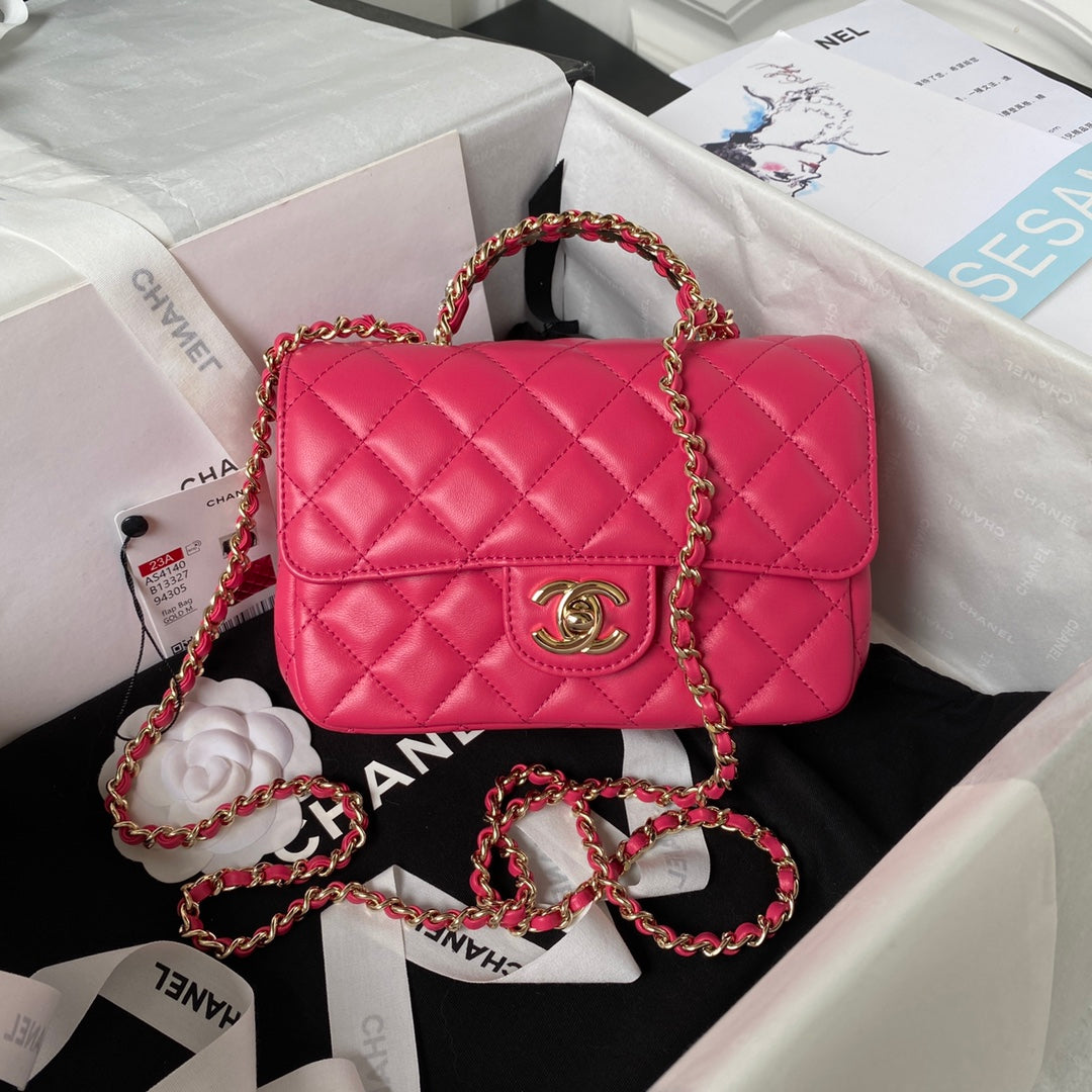 Diamond Handle Flap Bag