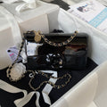 Camellia Patent Flap Bag