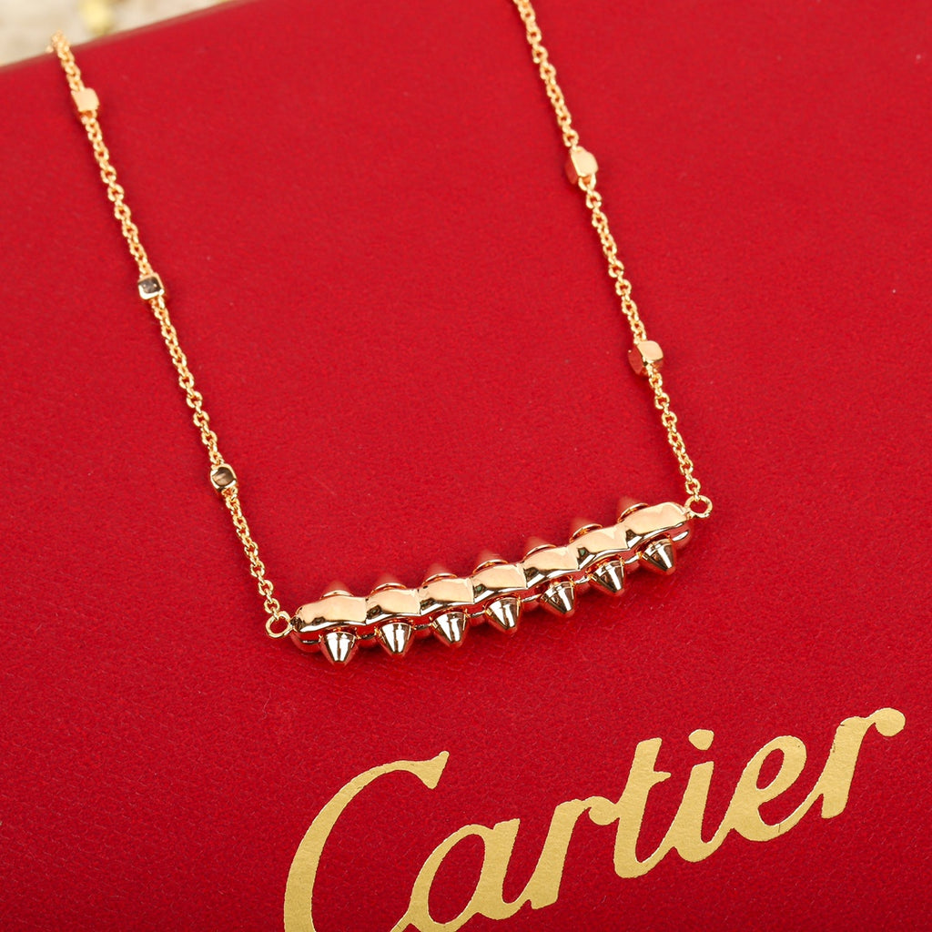 Clash Style Gold-Tone Rivet Necklace