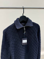 Cashmere Wool Blend Half-zip Pullover Sweater
