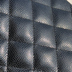 3.55 Large Caviar Leather Classic Double Flap Bag - Silver hardware
